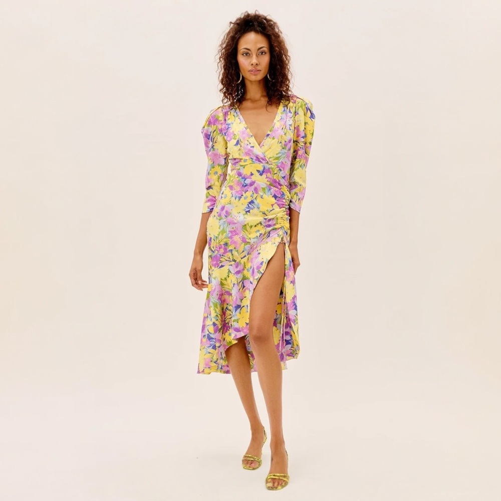 NWT FOR LOVE & LEMONS Cassia Dress Lemon XS